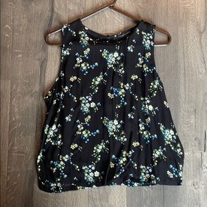 Black Floral Tank